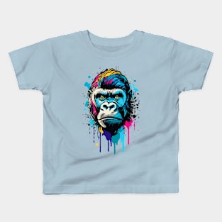 Gorilla colorful - Gorilla Art - Gorilla Head Kids T-Shirt